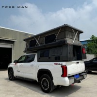 Camper pour camionnette, type pop-up, avec auvent en aluminium, camping-car à côtés souples en aluminium