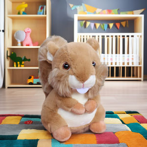 Greenmart 20cm largo felpa simulación ardilla nuevo juguete realista caliente para niños cumpleaños regalo de boda relleno de algodón PP - Product Image 2