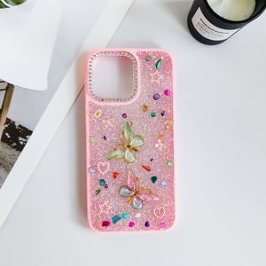 เคส TPU ลายผีเสื้อกากเพชรสุดหรูสำหรับ <span class=keywords><strong>iPhone</strong></span> 14 13 Pro พีซีวัสดุออกแบบโลโก้ได้ตามต้องการสำหรับเคส <span class=keywords><strong>iPhone</strong></span> - Product Image 3