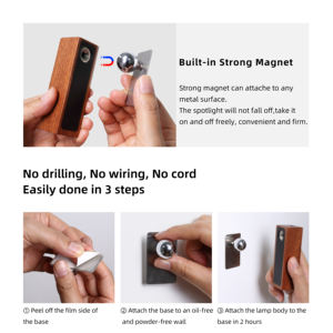 Luz <span class=keywords><strong>de</strong></span> pared <span class=keywords><strong>de</strong></span> detección: sin clavos, rotación <span class=keywords><strong>de</strong></span> 360 °. Interruptor <span class=keywords><strong>de</strong></span> botón. Cambio <span class=keywords><strong>de</strong></span> color. Simple, elegante y práctico para cualquier espacio - Product Image 6