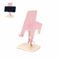 Support de téléphone en acrylique personnalisable en gros, forme irrégulière mignonne, support d'ordinateur portable réglable en hauteur et en angle pour le bureau et la maison