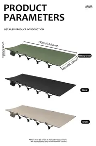 접이식 수면 침대, 관광 하이킹 배낭 접이식 텐트 싱글 침대 - Product Image 4