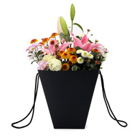 Sacs en papier avec Logo imprimé personnalisé de luxe pour femmes, bouquet de fleurs, emballage, nouveau Design,