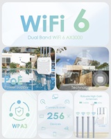 Punto de Acceso WiFi6 de Doble Banda para Exteriores WN573HX3 AX3000 AERIAL HD9