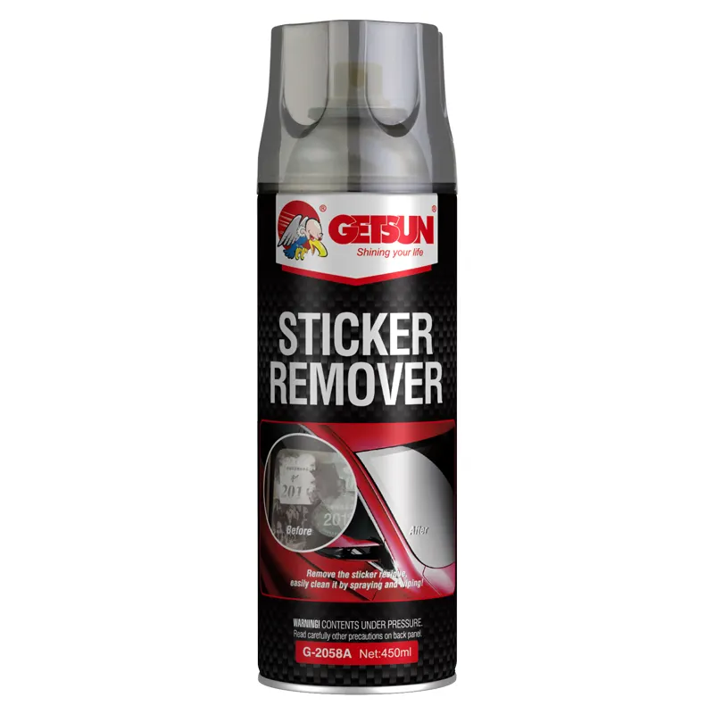 Getsun – Spray dissolvant de colle et d'autocollants de 450ml pour voiture et ménage