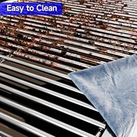 Grilles de cuisson en acier inoxydable chromé de 17, 17,5 et 19,5 pouces, robustes, antiadhésives, pour barbecue, remplacement pour barbecue à gaz extérieur