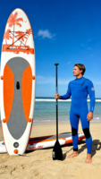Tabla de Paddle Surf Inflable Ecológica y Portátil de 10'6'' con Tecnología Drop Stitch, Todo Terreno, 3 Aletas, Juego Completo Listo para Usar