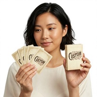 Cartes à Jouer Vintage Rétro avec Logo Personnalisé, Jeu de Cartes de Poker Style Antique, Cartes Promotionnelles, Impression Offset 4 Couleurs CMYK, Papier Linzer