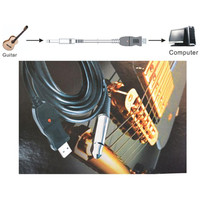 Cable de Audio Green Audio GAZ-CB25 con Interfaz USB Macho a Conector de 6.35mm (TRS) para Micrófono