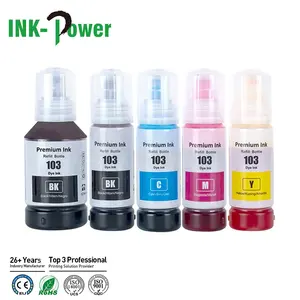 INK-POWER 103 Ancre Premium Compatible Color Bottle Dye Refill Encre Eco Tinta Print Ink para Epson EcoTank Printer