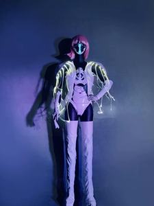 <span class=keywords><strong>Costume</strong></span> da Performance con Armatura LED Illuminata per Spettacoli <span class=keywords><strong>in</strong></span> Bar e Discoteche, Tema Cyberpunk e Tech, per Ballerina GOGO Femminile - Product Image 3
