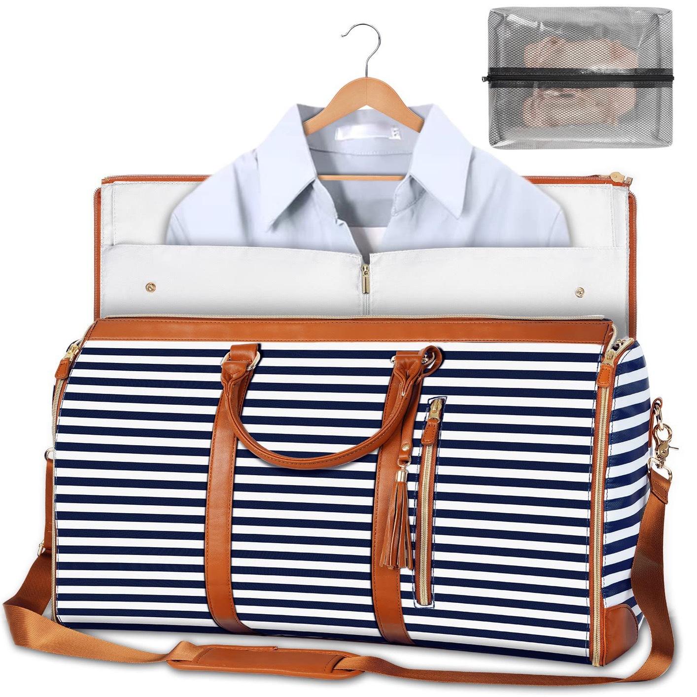 0528# Royal Blue Stripes + Toiletry Bag