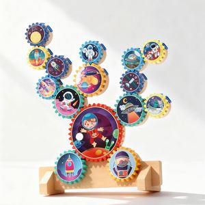 Ensemble de blocs de construction éducatifs créatifs DIY, jouet de construction polyvalent, engrenages STEM, jouets en bois pour enfants de 3 ans et plus - Product Image 3