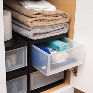<b>Stackable</b> Storage <b>Drawer</b> <b>Plastic</b> Bin <b>Drawers</b> with Handles Organize Clothes in Closet - Product Image 3