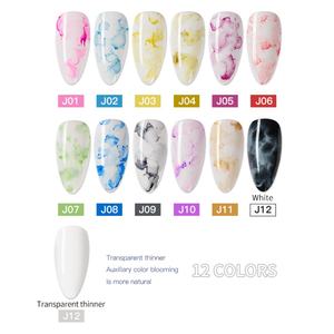 JTING Kit de Uñas de Gel UV con Tinta de Mármol de 12 Colores, Efecto Acuarela, Muestra Gratis, Set de Esmaltes de Uñas de Diseño - Product Image 3