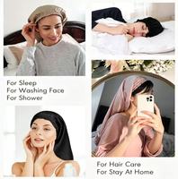 Bonnet de nuit de luxe en soie de mûrier rayée, long, monocouche, pour femme, soin des cheveux, post-partum, extérieur, décontracté, fête, quotidien