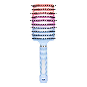 Wide Tooth <b>Comb</b> Large Gradient Blue Purple ABS Plastic Massage Hair Styling Volumizing Home Use - Product Image 3