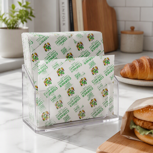 Folhas de Papel Antigordura Pré-Cortadas e Resistentes a Óleo para Embalagem de Cestas de Hambúrguer, Fornecedor Atacadista com Baixo MOQ - Product Image 5