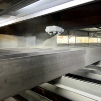 Línea de Producción Automática de Recubrimiento de Estructuras de Acero en Forma de H, Horno de Secado por Aire Caliente Robótico que Ahorra Trabajo, Sin Secado por Aire