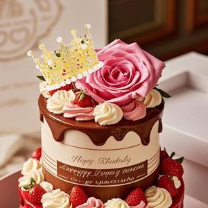 Baking Cake Decoration Pieces Decoration Manufacturers Wholesale Small Crown Heart Tiara Diamond-inlaid Alloy Gold and Silver - Product Image 4