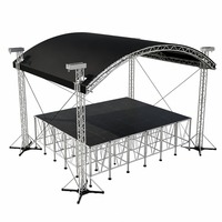 Système de treillis Concert 40x40 en aluminium d'occasion, structure de scène carrée, treillis de scène pour DJ