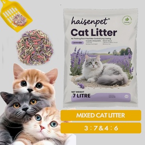 Venta Directa de Fábrica, Diseño de Logotipo Gratuito, Arena para Gatos de Bentonita y Tofu de Alta Calidad, Mezcla de Colores - Product Image 1