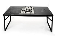 Kit de table de camping pliable en aluminium IGT avec étui de transport - Meubles d'extérieur portables pour pique-niques, voyages en camping-car et utilisation en extérieur