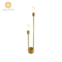 ALINA Modern bakır ışık lüks dekorasyon G9 başucu altın duvar lambaları