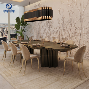 <span class=keywords><strong>Table</strong></span> à manger <span class=keywords><strong>de</strong></span> luxe en acier inoxydable doré, design artistique moderne, grande <span class=keywords><strong>table</strong></span> centrale pour villa, mobilier <span class=keywords><strong>de</strong></span> manoir, vente en gros d'usine - Product Image 3