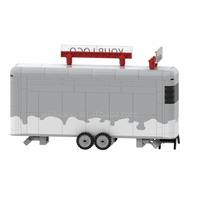 Modelo de Bloques de Construcción Personalizado de Camión de Helados, OEM ODM, Carrito de Comida Móvil, Bloques de Construcción Personalizados, Modelo de Camión de Comida
