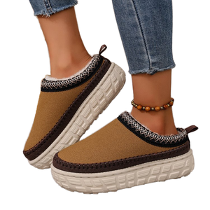 Botines Ligeros de Invierno 2025 para Mujer, Botas de Nieve de Ante Sintético, Antideslizantes, Pantuflas Cálidas para Interiores, Forro de Piel Sintética, Venta al Por Mayor - Product Image 1