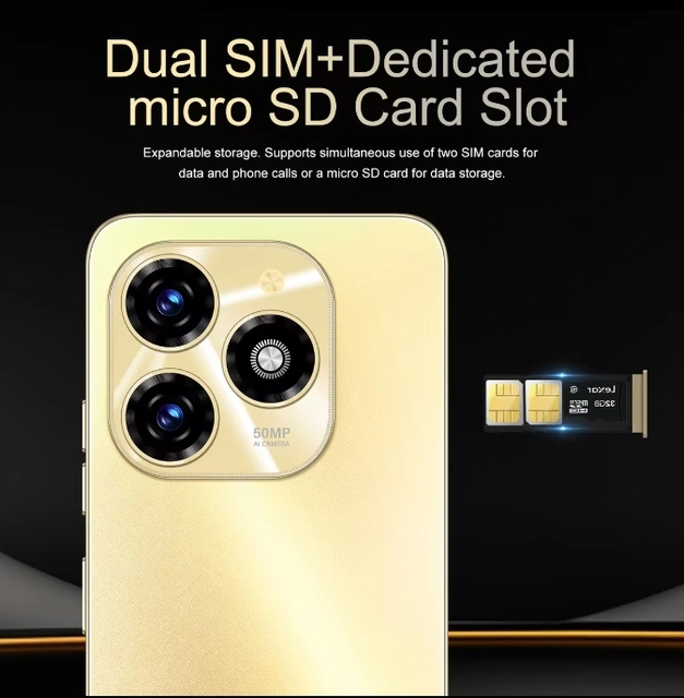 Factory Price 3g&4g Mobile Phone Dual SIM 16MP+1TB 7.3 Inch 4G Android Smart Phone Low Price SmartPhones All Languages