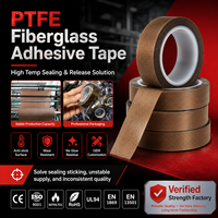 Ruban en fibre de verre PTFE Téflon 270 g/m² résistant à l'usure, antiadhésif pour machines de scellage à chaud pour emballage alimentaire, pour approvisionnement en gros