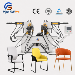 Máquina dobladora de tubos de doble cabezal para tubos redondos de pared delgada, dobladora hidráulica controlada por PLC para estructuras de cochecitos de bebé - Product Image 1
