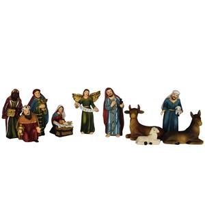 Juego de Natividad Oriental Babylon ZICOM Alemania, Adornos Navideños de Poliresina Pintados, Aprox. 10 cm 11 Piezas (999944101100401) - Product Image 1