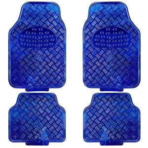 Juego de alfombrillas de PVC metálicas azules para coche, tamaño Universal, impermeables, antideslizantes, fáciles de limpiar, alfombra de estilo empresarial para Interior de coche - Product Image 3
