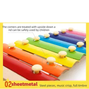 बच्चों के लकड़ी के बहु-कार्यात्मक संगीत वाद्ययंत्र खिलौने बेबी शैक्षिक लकड़ी के जाइलोफोन टेबल लकड़ी के ताल वाद्ययंत्र खिलौने