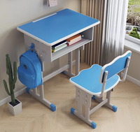 Escritorio creativo para niños Juego de mesa y silla de diseño de elevación Espacio de aprendizaje dedicado Mesa de estudio escolar