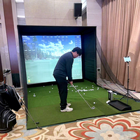 Système de simulation de golf numérique d'intérieur Funspace Prix Écran intelligent Projection interactive Équipement de simulation de golf