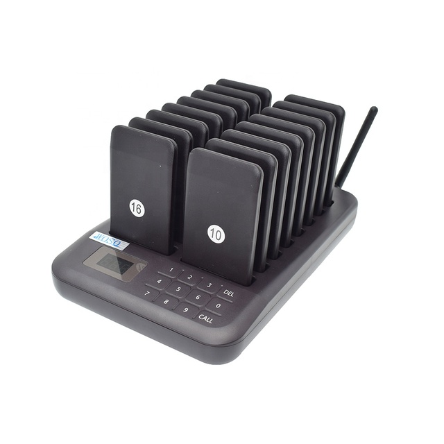 16 Pagers Queue Waiting Customer Buzzer Fast Food Restaurant Pager Buzzer Calling System