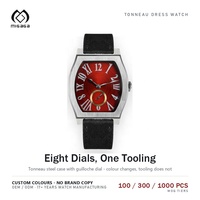 Montre OEM avec logo personnalisé, quartz analogique, cristal saphir, acier inoxydable, fabricant de marque privée, montre à quartz personnalisée