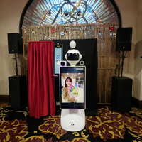 Cabina de Fotos Robótica Única, Cabina de Fotos Portátil para Selfies, Cabina de Fotos Mágica con Pantalla Táctil y Pantalla de 32 Pulgadas