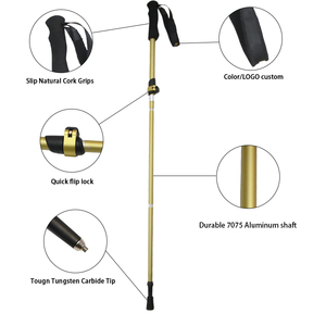 Bâtons <span class=keywords><strong>de</strong></span> randonnée pliables en alliage d'aluminium premium 7075/6061, bâtons <span class=keywords><strong>de</strong></span> trekking portables et réglables pour l'escalade et le <span class=keywords><strong>ski</strong></span> - Product Image 2