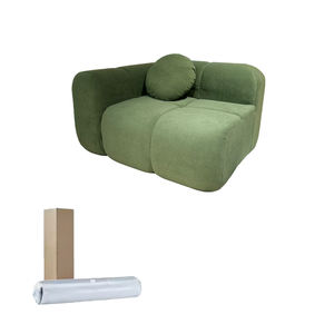 طقم أريكة حديثة قابلة للتحويل، قماش قابل للضغط معبأ بالتفريغ للفنادق وغرف المعيشة والمنازل، إسفنج مريح للنوم - Product Image 2