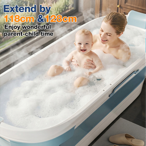 Bañera Plegable Grande de Plástico con Tapa, Portátil y Multifuncional para Adultos y Bebés - Product Image 5