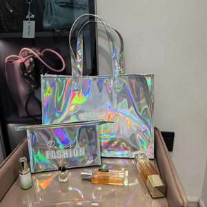 Bolso de Hombro de PVC para Mujer, Diseño Moderno, Alta Calidad, Bolso de Playa con Logotipo Grabado, Bolsos de Playa para Mujer - Product Image 3