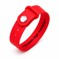 Gelang PVC Custom 8 Warna, Kancing Tekan yang Dapat Disesuaikan, Gelang Silikon Lembut, Cetak Logo Custom