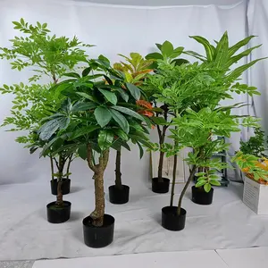 01 venda por atacado de vasos para decoração caseira, árvores plásticas suculentas para o ar livre, plantas em vasos artificiais e vegetação