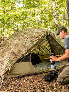 Tiendas <span class=keywords><strong>de</strong></span> Campaña Duraderas e Impermeables <span class=keywords><strong>de</strong></span> Doble Capa para Una Persona, para las Cuatro Estaciones, para Acampar con Mochila, para Acampar en el Automóvil, <span class=keywords><strong>de</strong></span> Larga Duración para Exteriores - Product Image 4