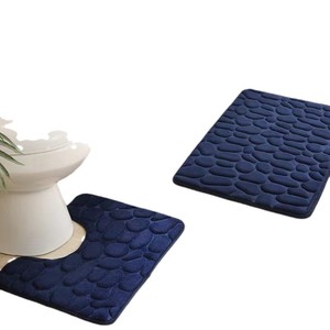 Cangming Bath <b>Mat</b> <b>Set</b> Coral Fleece Non Slip Absorbent Modern Style For <b>Bathroom</b> - Product Image 5